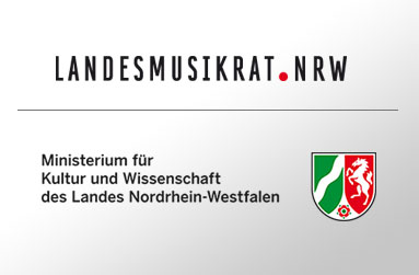 Logos von Landesmusikrat NRW und Ministerium für Kultur und Wissenschaft des Landes Nordrhein-Westfalen